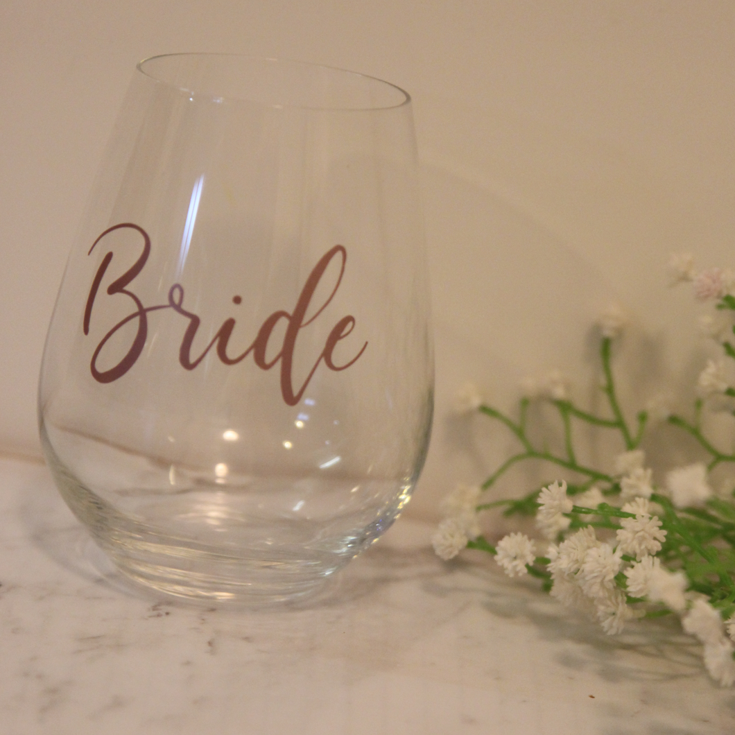 Personalised Stemless Wine Glass - For the Love of Hampers