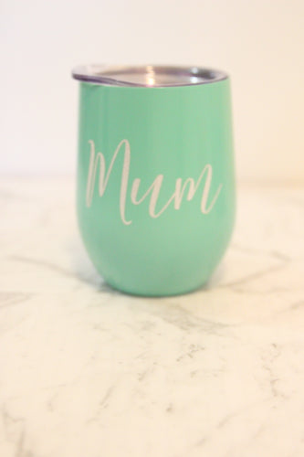 Personalised Stainless Steel Wine Tumbler - Multiple Colours Available - For the Love of Hampers